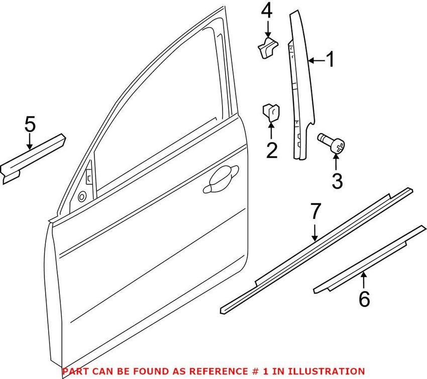 Audi Door Applique - Front Passenger Side 8K0837902M5FQ